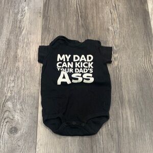 Bee Silly Black Baby Onesie with Bold Text